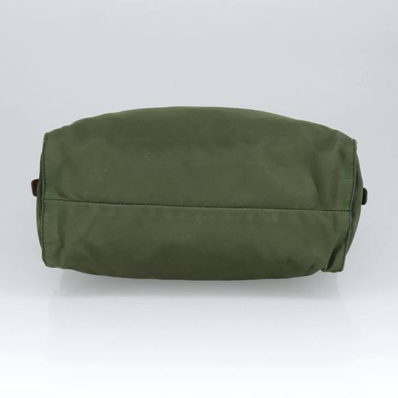 PRADA Shoulder Bag Nylon Leather Khaki Brown Silver Auth bs20160 - Picture 5 of 16